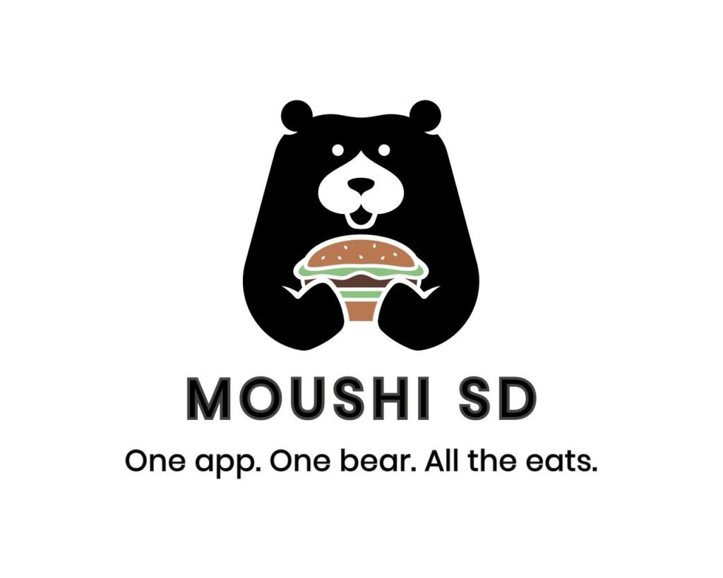 Moushi SD app logo featuring a bear holding a burger